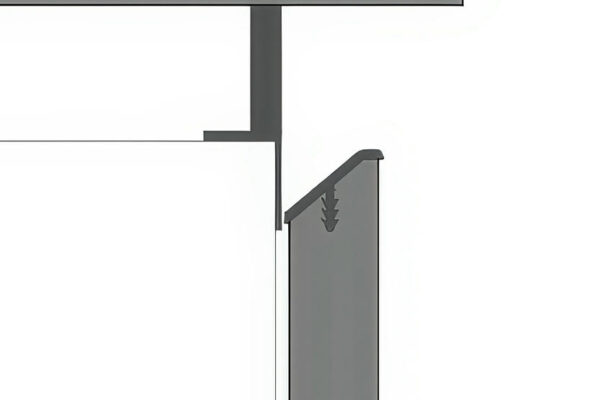 disegno di un angolo di una cucina effeti modello E0 con gola