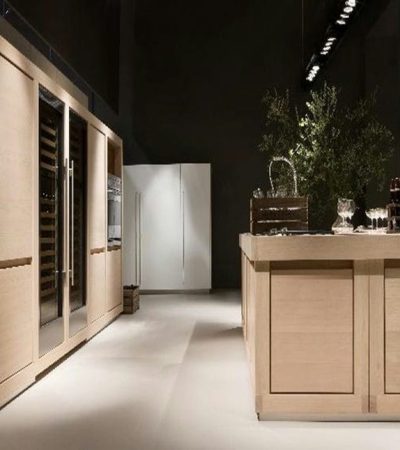 cucina wood 100% in stile toscano vista laterale moderna ed elegante
